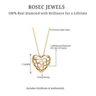 Rosec Jewels-Heart Shaped Openwork Pendant with Round Diamond in Gold