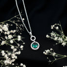 Certified Lab Created Emerald Wedding Necklace with Chain AAAA - Rosec Jewels