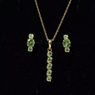 2 CT Elegant Peridot Bar Jewelry Set Peridot - ( AAA ) - Quality - Rosec Jewels