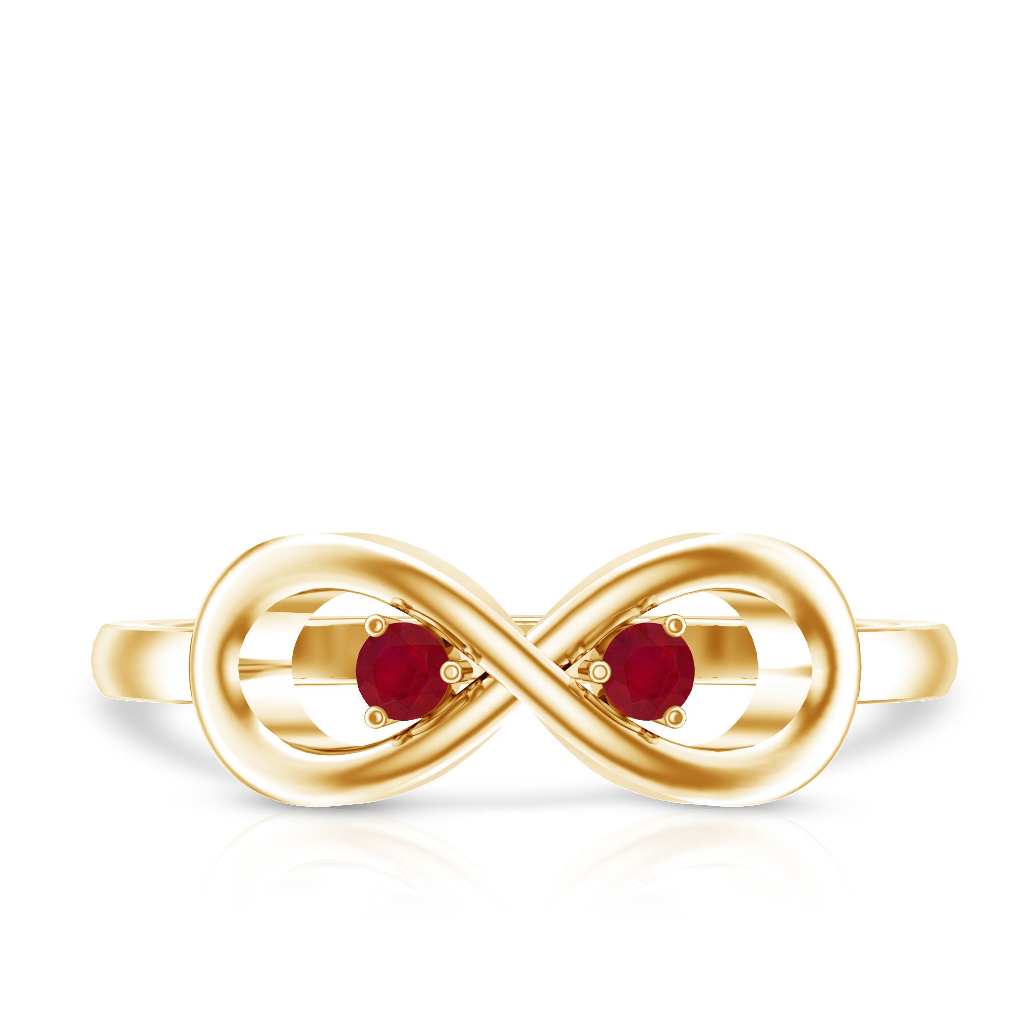 Rosec Jewels-Natural Ruby Infinity Promise Ring for Women