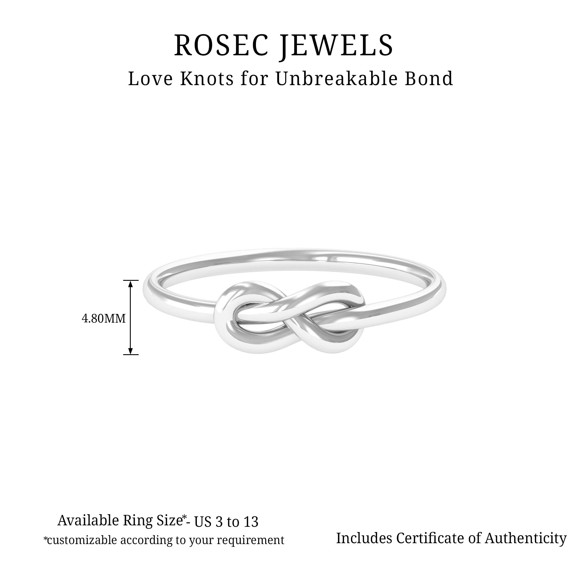 Gold Infinity Promise Ring for Her - Rosec Jewels