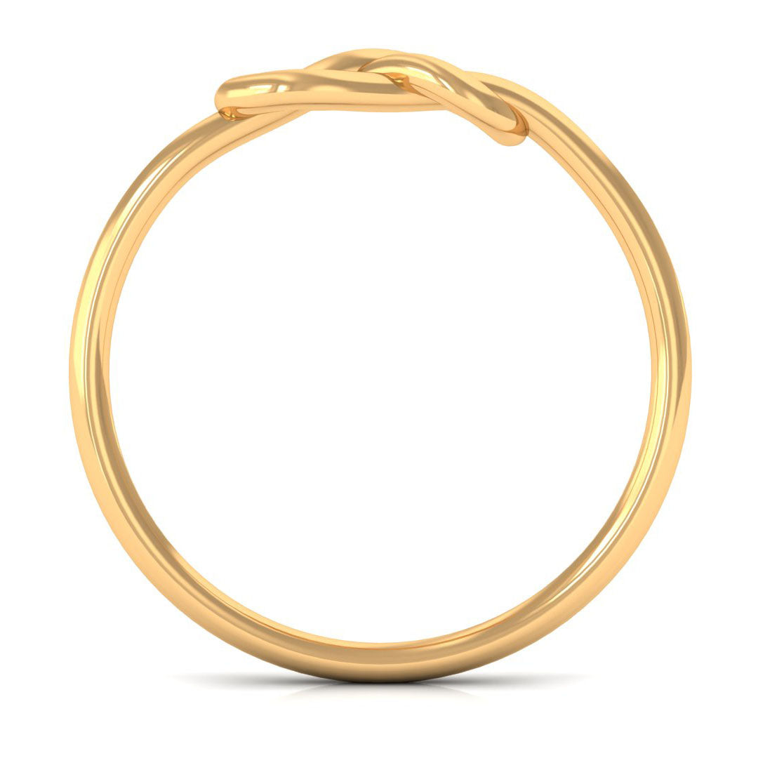 Gold Infinity Promise Ring for Her 18K Yellow Gold - Rosec Jewels