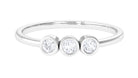 Rosec Jewels-Natural Diamond 3 Stone Promise Ring with Certificate
