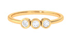 Rosec Jewels-Natural Diamond 3 Stone Promise Ring with Certificate