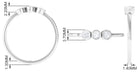 Rosec Jewels-Natural Diamond 3 Stone Promise Ring with Certificate