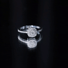 Brilliant Cut Diamond Engagement Ring in Illusion Setting Natural - ( HI-SI ) - Rosec Jewels