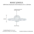 Brilliant Cut Diamond Engagement Ring in Illusion Setting Natural - ( HI-SI ) - Rosec Jewels