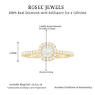Brilliant Cut Diamond Engagement Ring in Illusion Setting Natural - ( HI-SI ) - Rosec Jewels
