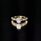Oval Moissanite Solitaire Engagement Ring in Claw Setting D-VS1 - Rosec Jewels