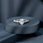 Oval Moissanite Solitaire Engagement Ring in Claw Setting D-VS1 - Rosec Jewels