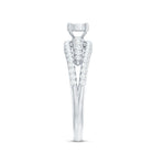 Diamond Designer Engagement Ring with Side Stones Natural - ( HI-SI ) - Rosec Jewels