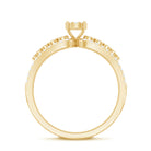 Diamond Designer Engagement Ring with Side Stones Natural - ( HI-SI ) - Rosec Jewels