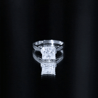 Princess Cut Certified Moissanite Solitaire Engagement Ring D-VS1 - Rosec Jewels