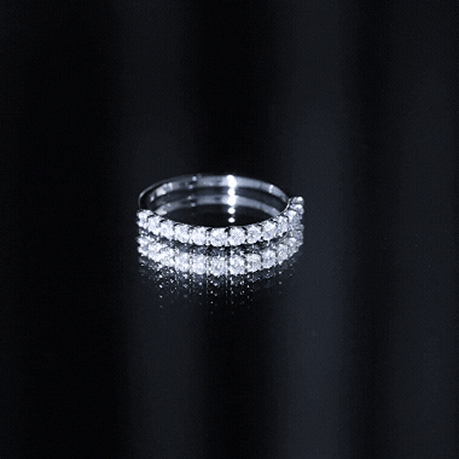 Rosec Jewels-Round Cut Diamond Stackable Eternity Band
