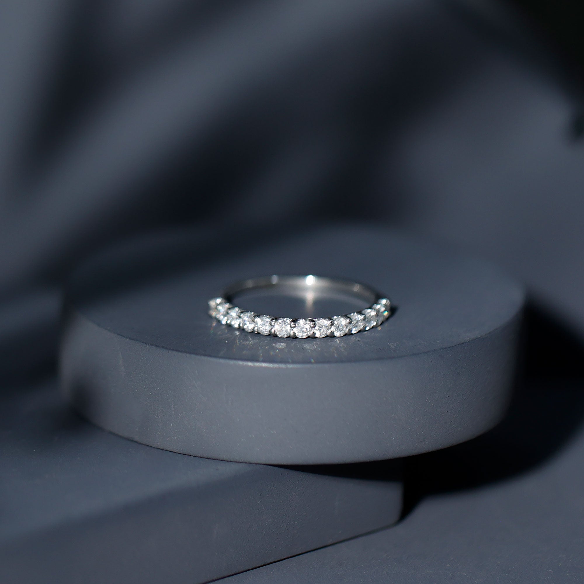 Rosec Jewels-Round Cut Diamond Stackable Eternity Band