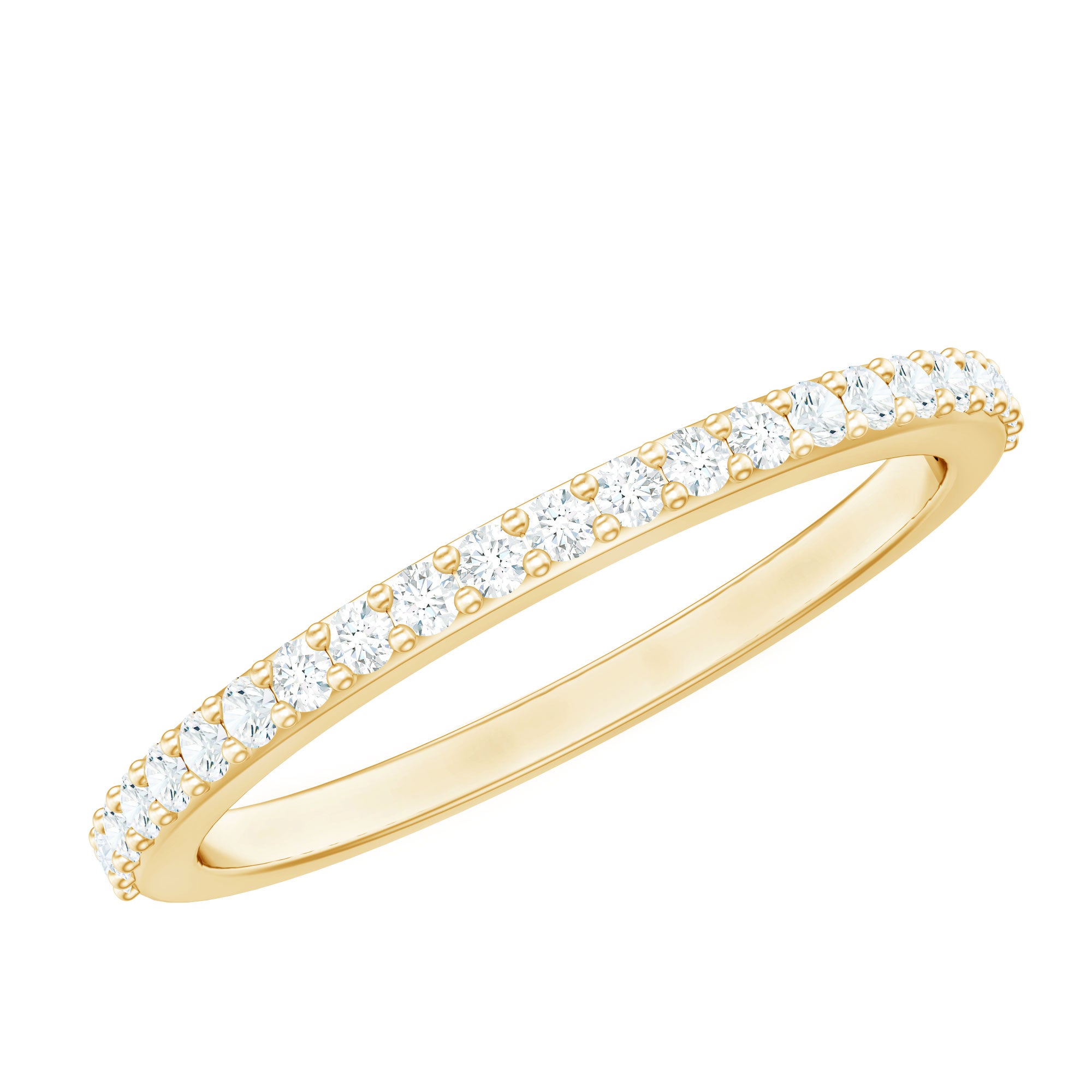 Rosec Jewels-Round Cut Diamond Stackable Eternity Band