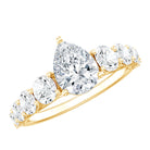 Rosec Jewels-Perfect Pear Engagement Ring with Moissanite