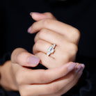 1.8 Carat Emerald Cut Moissanite Side Stone Engagement Ring with Certificate D-VS1 - Rosec Jewels