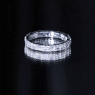 Double Row Moissanite Stackable Eternity Band Ring D-VS1 - Rosec Jewels