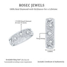 Rosec Jewels-Vintage Style Diamond Wedding Band Ring