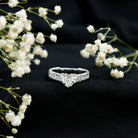 2 CT Moissanite Heart Engagement Ring with Beaded Details D-VS1 - Rosec Jewels