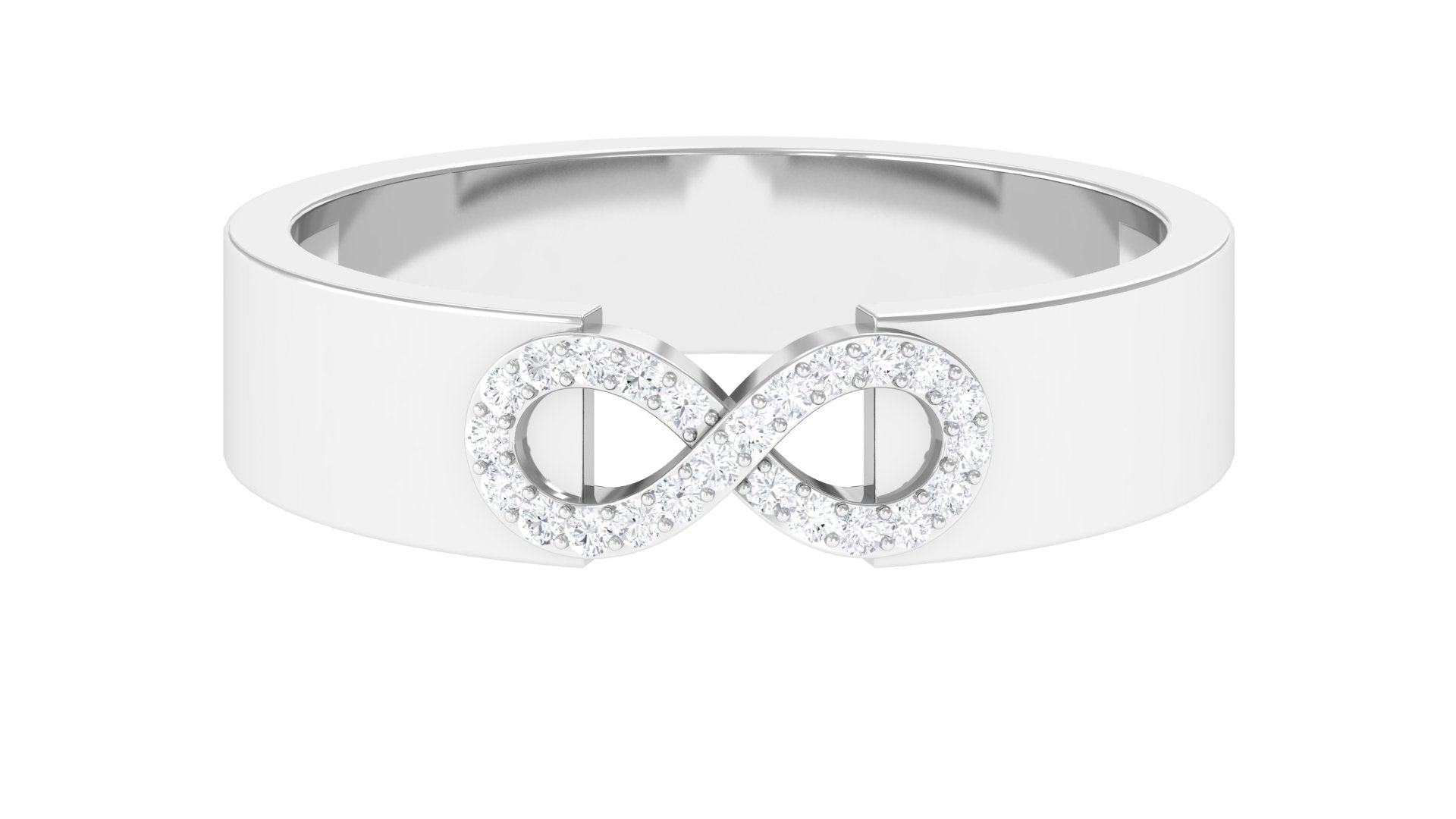 Rosec Jewels-Certified Natural Diamond Infinity Band Ring