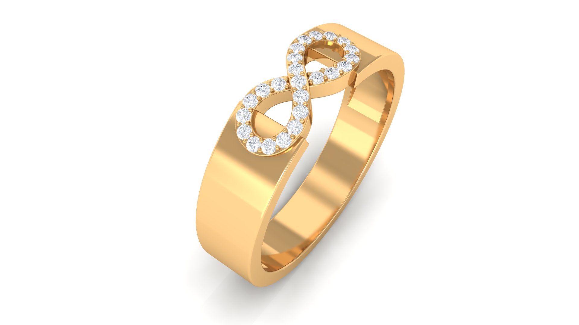 Rosec Jewels-Certified Natural Diamond Infinity Band Ring