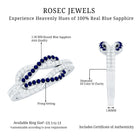Rosec Jewels-Natural Blue Sapphire Diamond Interlock Ring for Women