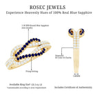 Rosec Jewels-Natural Blue Sapphire Diamond Interlock Ring for Women
