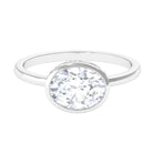 Certified Moissanite East West Engagement Ring Moissanite - ( D-VS1 ) - Color and Clarity - Rosec Jewels