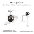 Rosec Jewels-Tahitian Black Pearl Solitaire Bypass Engagement Ring
