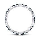 Rosec Jewels-Pear Shaped London Blue Topaz and Diamond Full Eternity Band