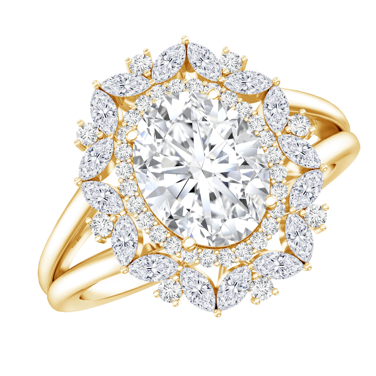 Certified Oval Cut Lab Diamond Statement Ring – Rosec Jewels