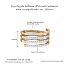 Certified Moissanite Spiral Wrap Ring D-VS1 - Rosec Jewels