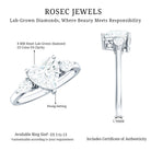 Rosec Jewels-2 Carat Lab Grown Diamond Heart Engagement Ring with Side Stones