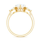 Rosec Jewels-2 Carat Lab Grown Diamond Heart Engagement Ring with Side Stones