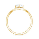 Rosec Jewels-0.75 Carat Heart Shape Lab Grown Diamond Chevron Engagement Ring