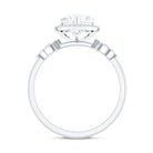Rosec Jewels-1.25 Carat Heart Shaped Lab Grown Diamond Halo Engagement Ring