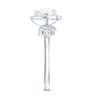 Rosec Jewels-1.25 Carat Heart Shaped Lab Grown Diamond Halo Engagement Ring