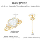 Rosec Jewels-1.25 Carat Heart Shaped Lab Grown Diamond Halo Engagement Ring