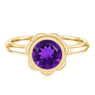Rosec Jewels-1 Carat Amethyst Engagement Ring in Bezel Setting