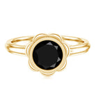 Rosec Jewels-1.2 Carat Black Onyx Bezel Set Engagement Ring