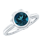 Rosec Jewels-Genuine 1.35 Carat London Blue Topaz Solitaire Engagement Ring