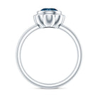 Genuine 1.35 Carat London Blue Topaz Solitaire Engagement Ring AAA - Rosec Jewels