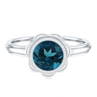 Rosec Jewels-Genuine 1.35 Carat London Blue Topaz Solitaire Engagement Ring