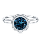 Genuine 1.35 Carat London Blue Topaz Solitaire Engagement Ring AAA - Rosec Jewels
