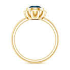 Genuine 1.35 Carat London Blue Topaz Solitaire Engagement Ring AAA - Rosec Jewels