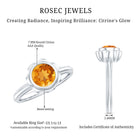 1 Carat Citrine Solitaire Engagement Ring in Bezel Setting AAA - Rosec Jewels