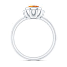 1 Carat Citrine Solitaire Engagement Ring in Bezel Setting AAA - Rosec Jewels