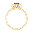 Rosec Jewels-1.7 Carat Round Cut Garnet Flower Engagement Ring for Women